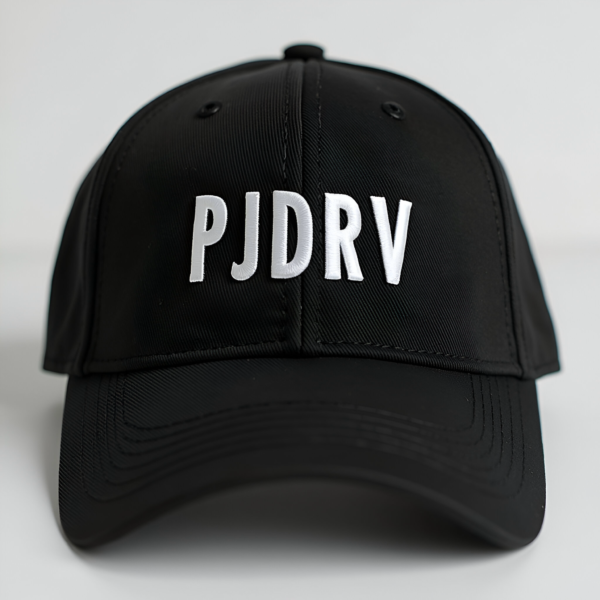 pjdrv-Classic Black Baseball Cap with Embroidered Logo